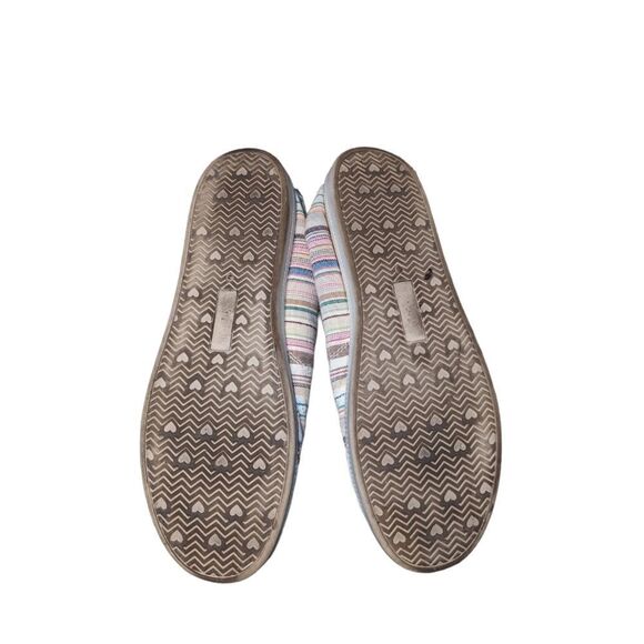 🛍️COVERGIRL STRIPED SLIP ON  HOUSE SHOES SIZE 10 - Picture 2 of 2